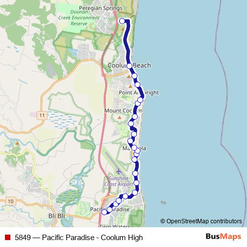 5849 bus Line Map