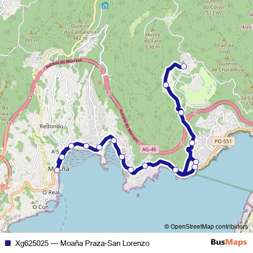 Xg625025 bus Line Map