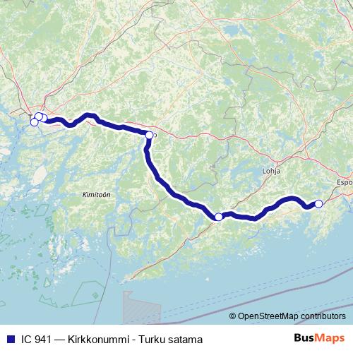 IC 941 rail Line Map