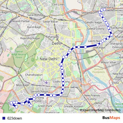 623down bus Line Map