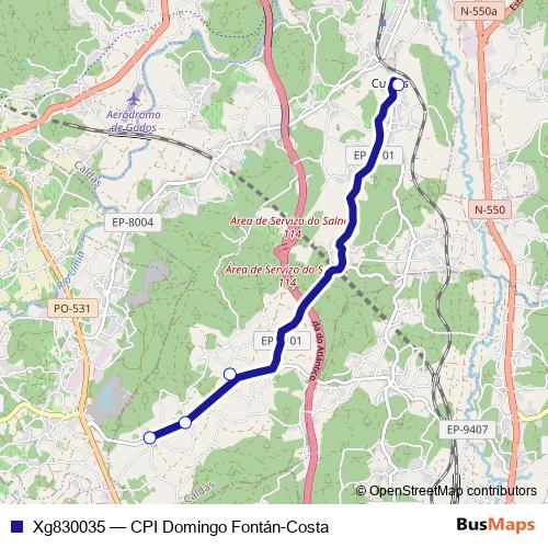 Xg830035 bus Line Map