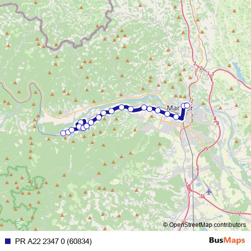 PR A22 2347 0 (60834) bus Line Map
