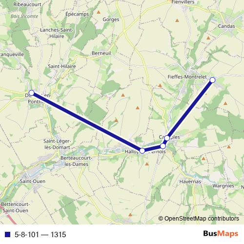 5-8-101 bus Line Map