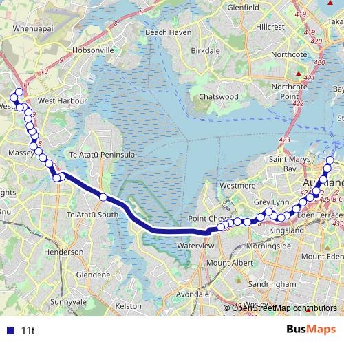 11t bus Line Map