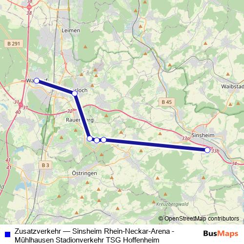 Zusatzverkehr bus Line Map