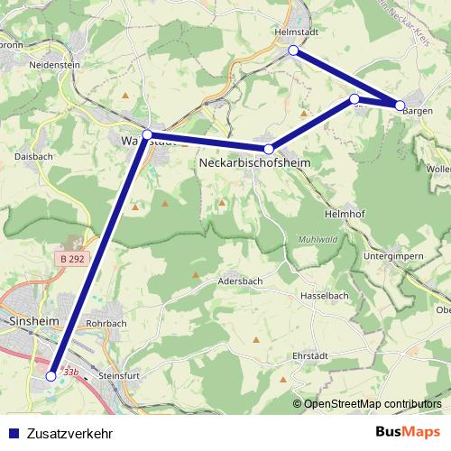 Zusatzverkehr bus Line Map