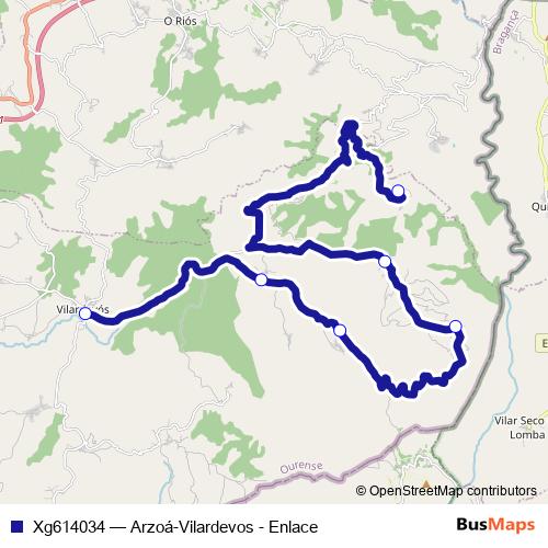 Xg614034 bus Line Map