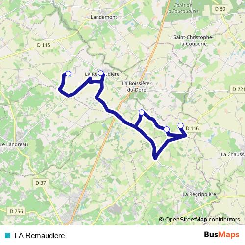 LA Remaudiere bus Line Map