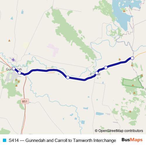 S414 bus Line Map