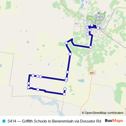 S414 bus Line Map