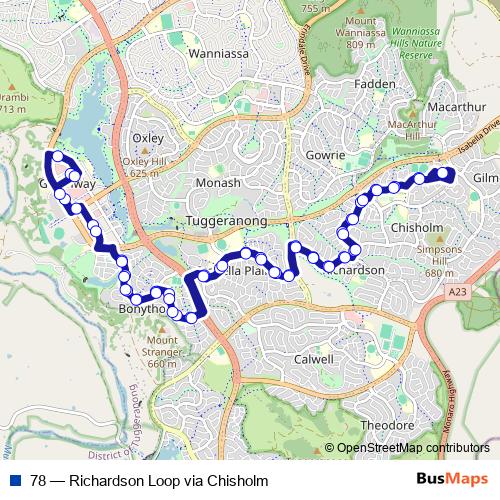 78 bus Line Map