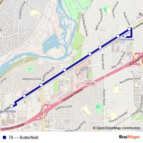 78 bus Line Map