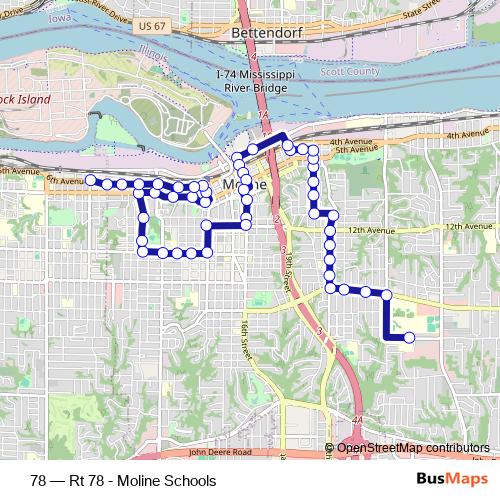 78 bus Line Map