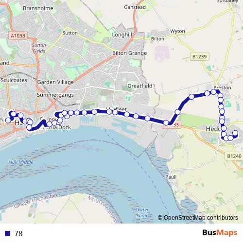 78 bus Line Map