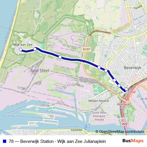 78 bus Line Map