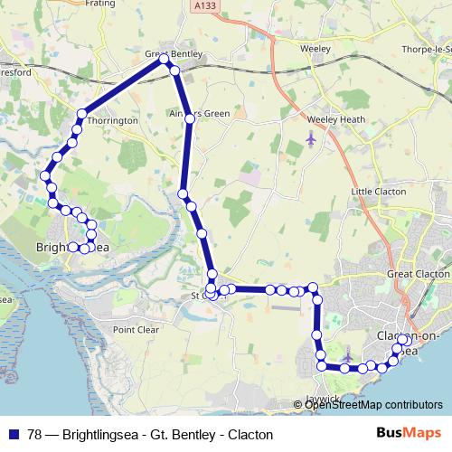 78 bus Line Map