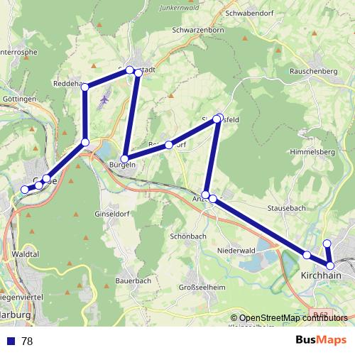 78 bus Line Map