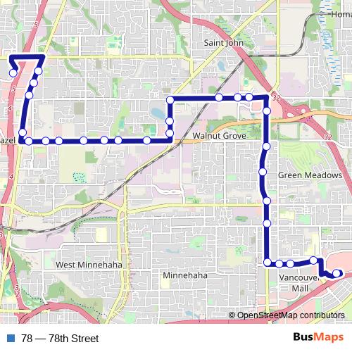 78 bus Line Map