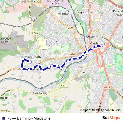78 bus Line Map