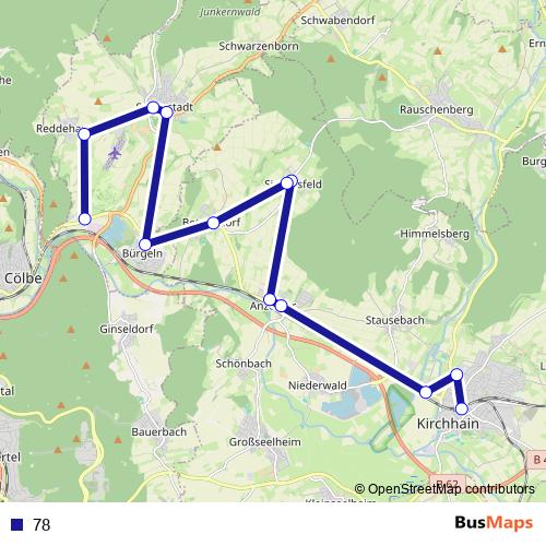 78 bus Line Map