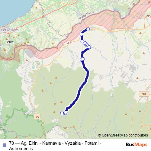 78 bus Line Map