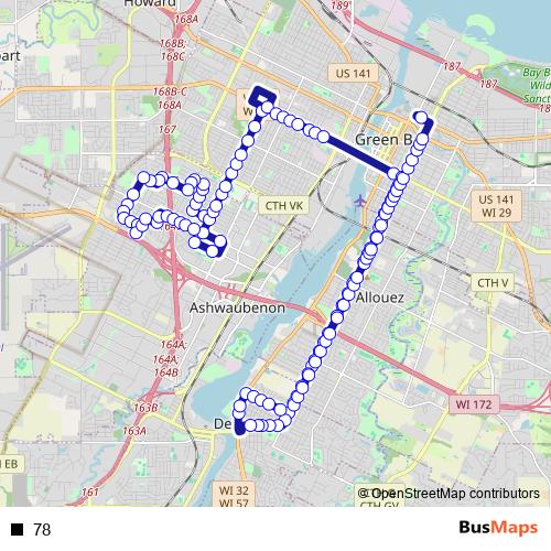 78 bus Line Map