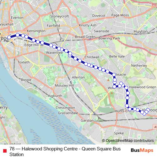 78 bus Line Map