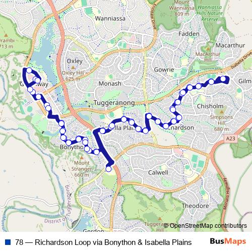 78 bus Line Map