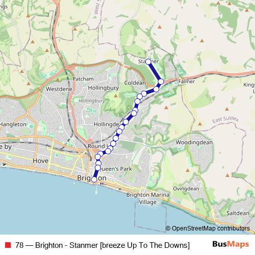 78 bus Line Map