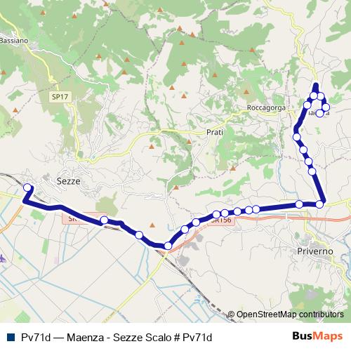 Pv71d bus Line Map
