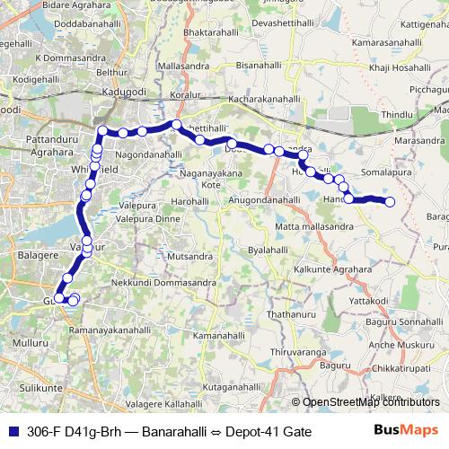 306-F D41g-Brh bus Line Map