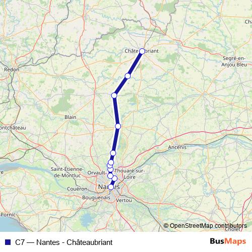 C7 tram Line Map