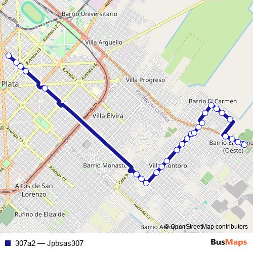 307a2 bus Line Map