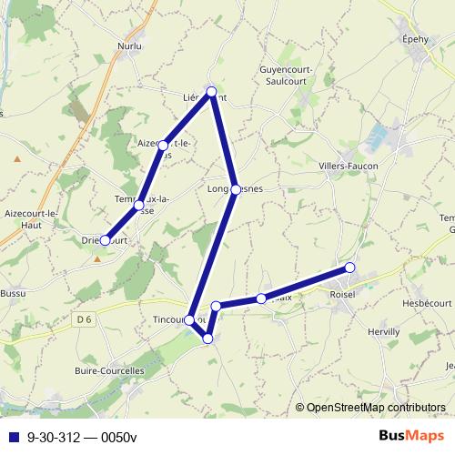 9-30-312 bus Line Map