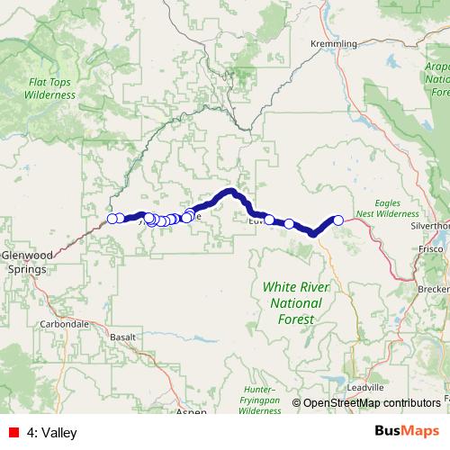 4: Valley bus Line Map
