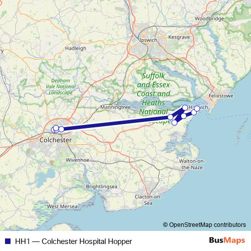 HH1 bus Line Map