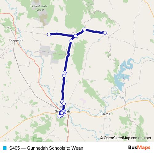 S405 bus Line Map