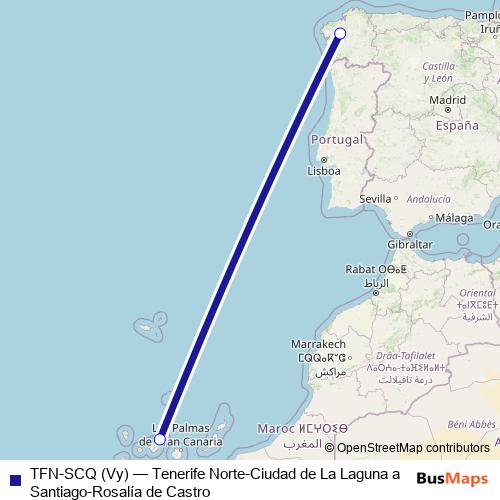 TFN-SCQ (Vy) air Line Map