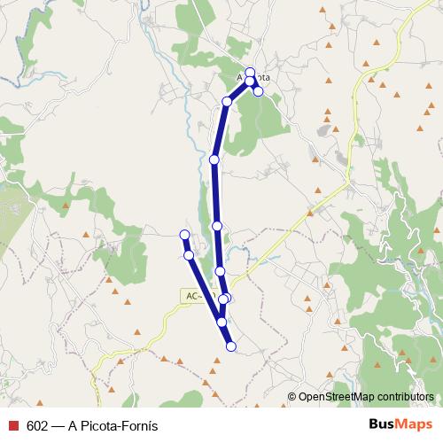 602 bus Line Map