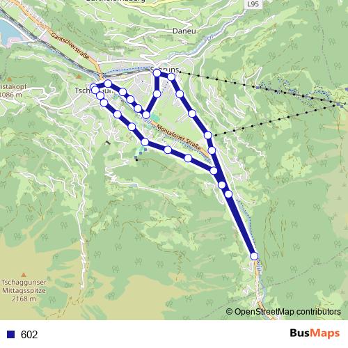 602 bus Line Map