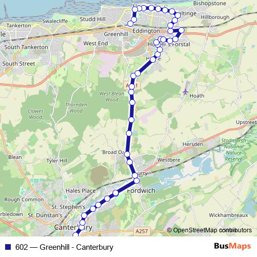 602 bus Line Map