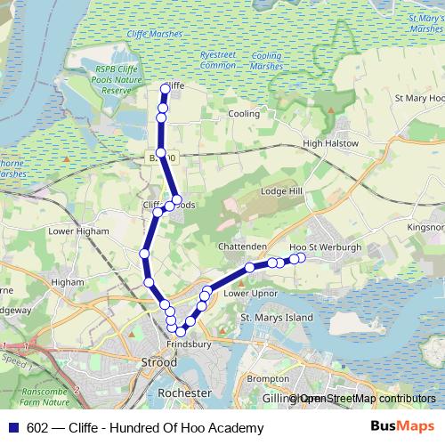 602 bus Line Map