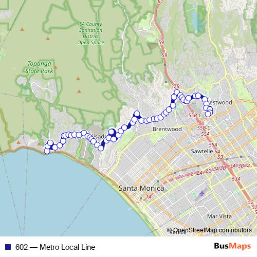 602 bus Line Map