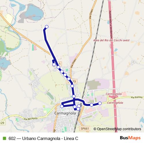 602 bus Line Map