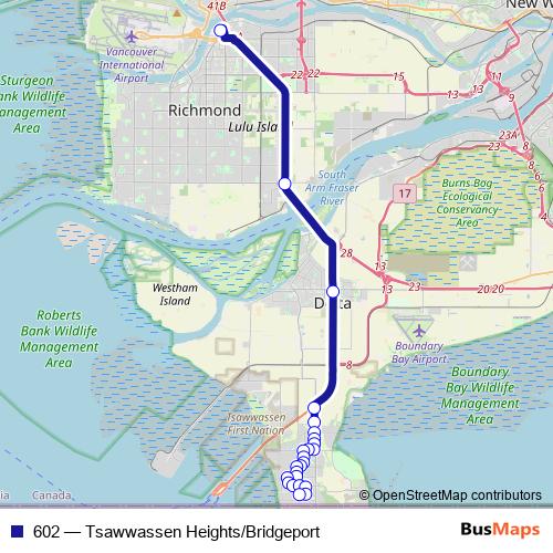602 bus Line Map