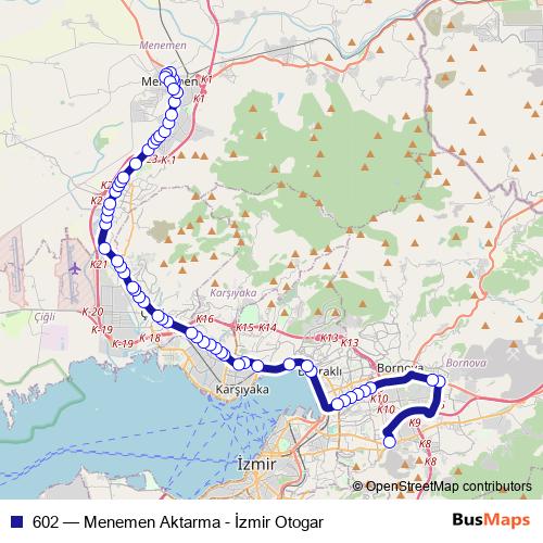 602 bus Line Map