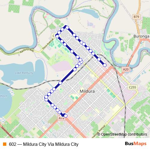 602 bus Line Map