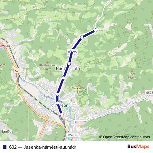 602 bus Line Map