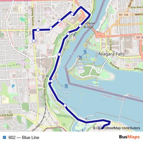 602 bus Line Map