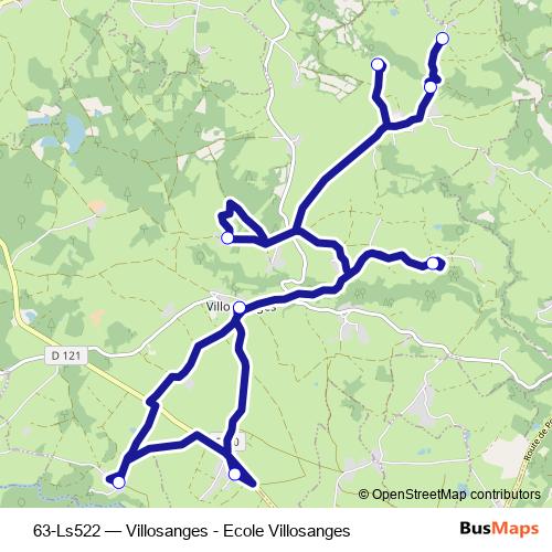63-Ls522 bus Line Map